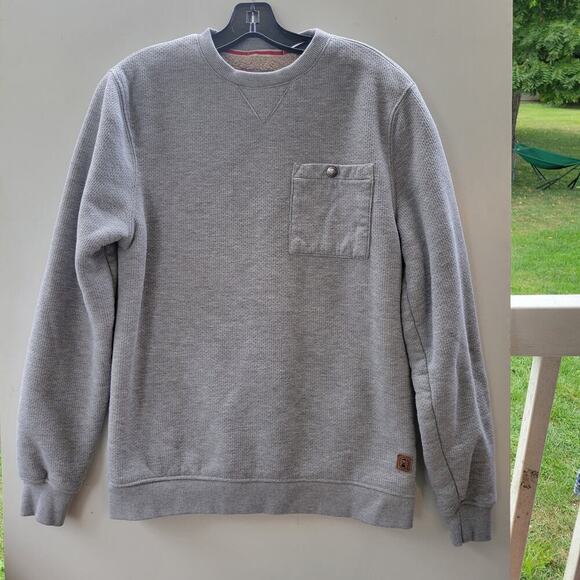 Coleman Men's Sherpa Fleece Lined Long Sleeve Grey Heathered Sweatshirt Small - Picture 1 of 10